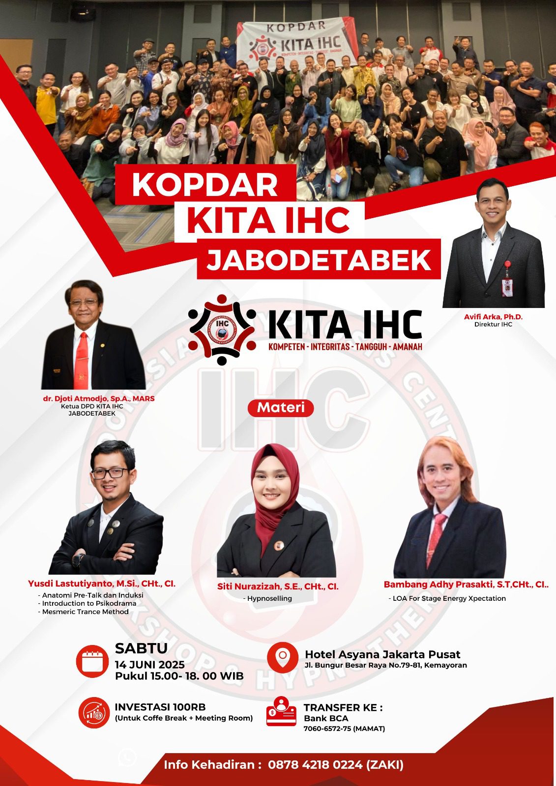 Kopdar KITA IHC Jabodetabek – 14 Juni 2025 | by INDONESIAN HYPNOSIS CENTRE