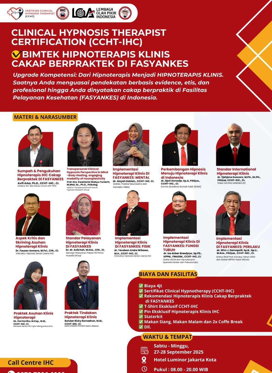 Workshop Clinical Hypnotherapy – Sabtu & Minggu, 27 & 28 September 2025 28